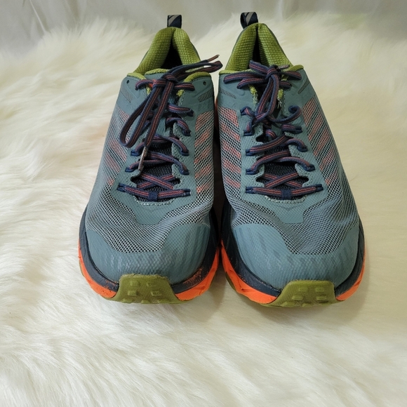 Hoka Men's Athletic Shoes in Gray and Orange - Picture 2 of 9